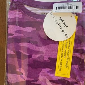 Little sleepies 3T purple camo pj set